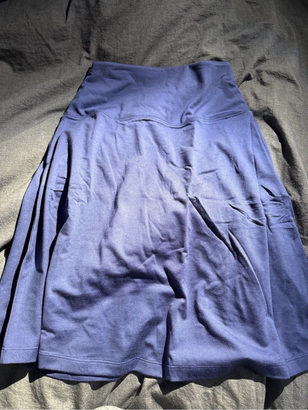 Woolx Marilyn midi skirt in Ink Blue XS